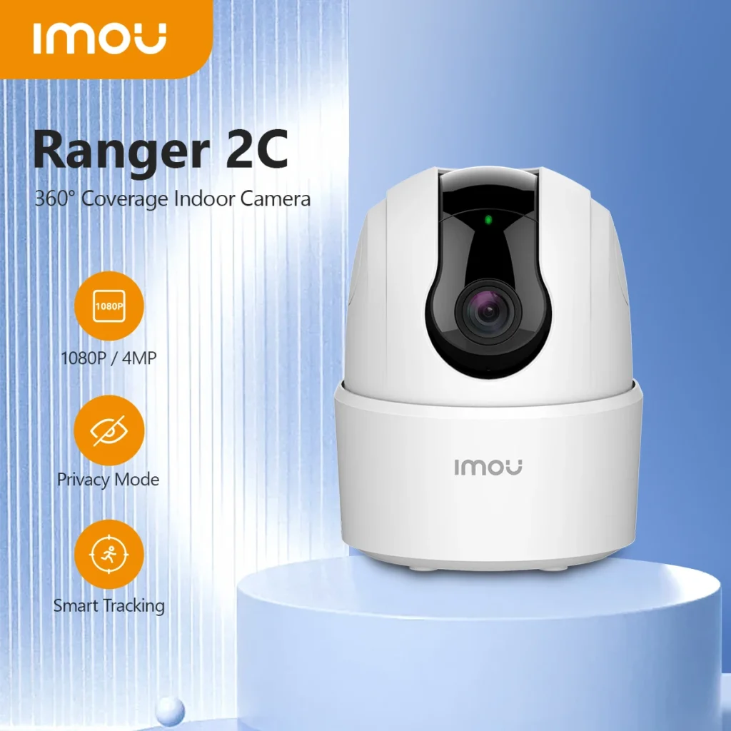 Telecamera Imou Ranger 2C Wi-Fi Interno 1080P Videocamera Sorveglianza Interno WiFi Rilevamento Umano Tracciamento del Movimento Visione Notturna & Audio Bidirezionale, Compatibile con Alexa