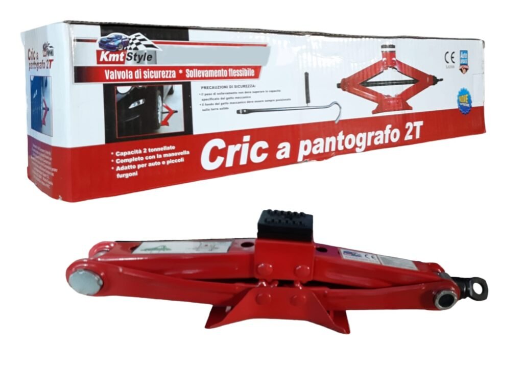 Cric a pantografo Crick Manovella solleva auto 2 ton  2000kg