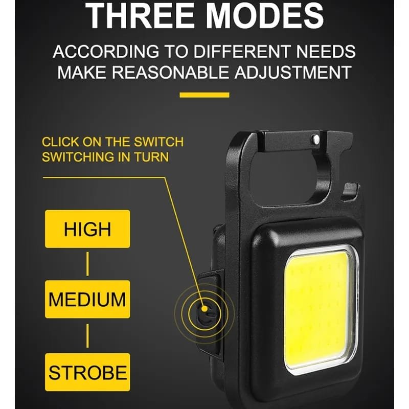 Mini Torcia Led Ricaricabile Emergenza Portachiavi USB Luce Portatile Campeggio le162