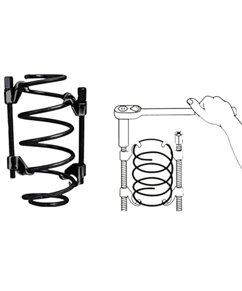 Set compressore per molle per cambio ammortizzatori da 38 cm in ferro